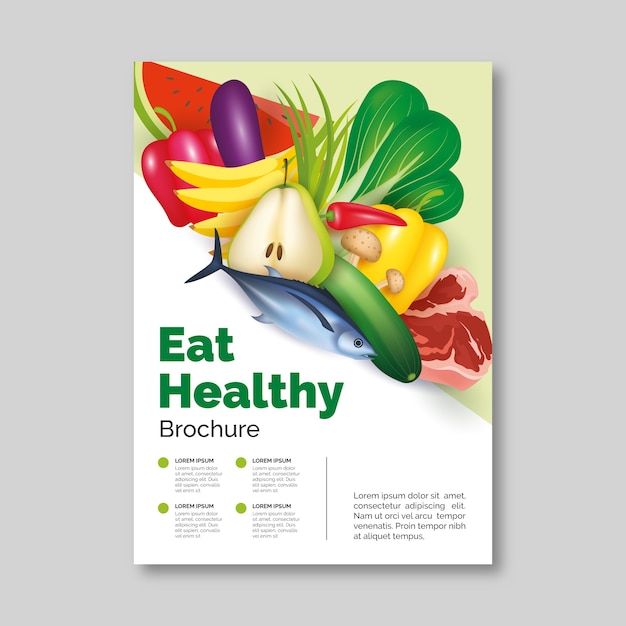 Free vector healthy food poster template