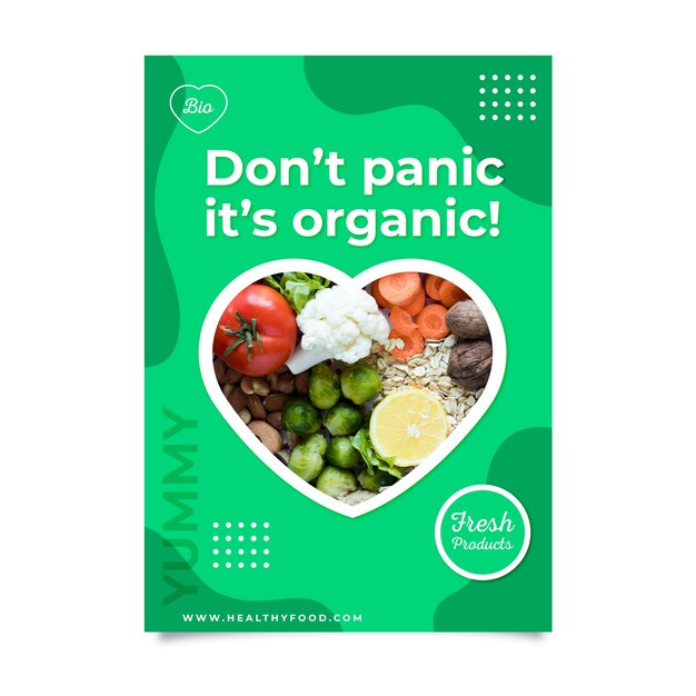 Healthy food poster template