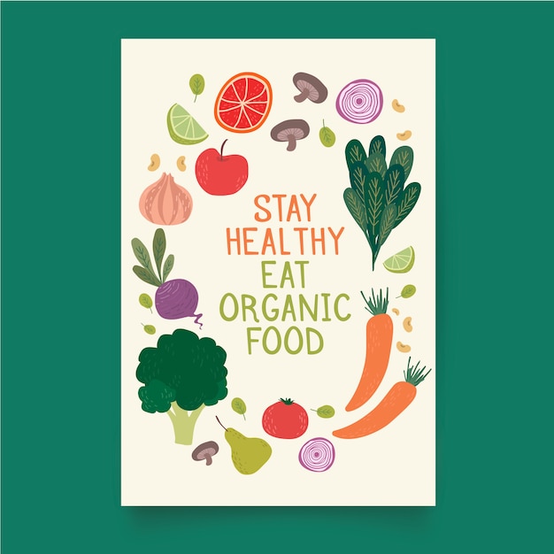 Free Vector healthy food poster template