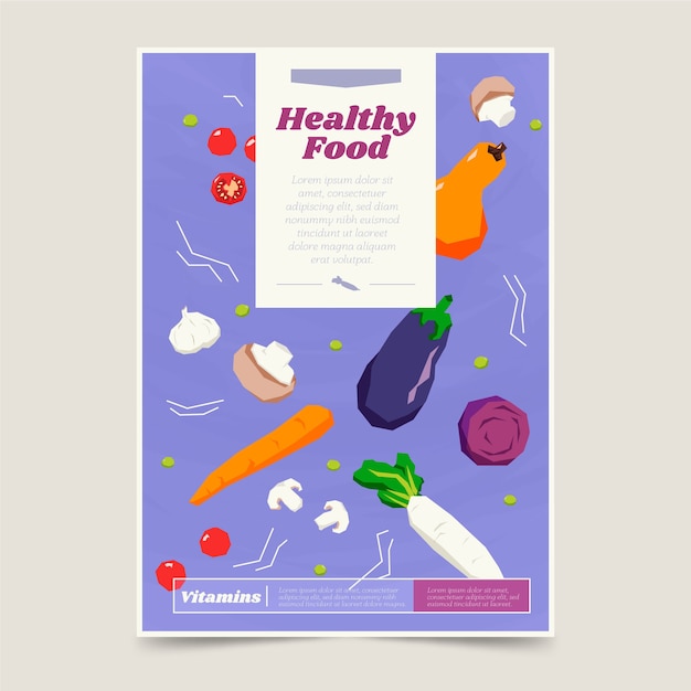 Free Vector healthy food poster template