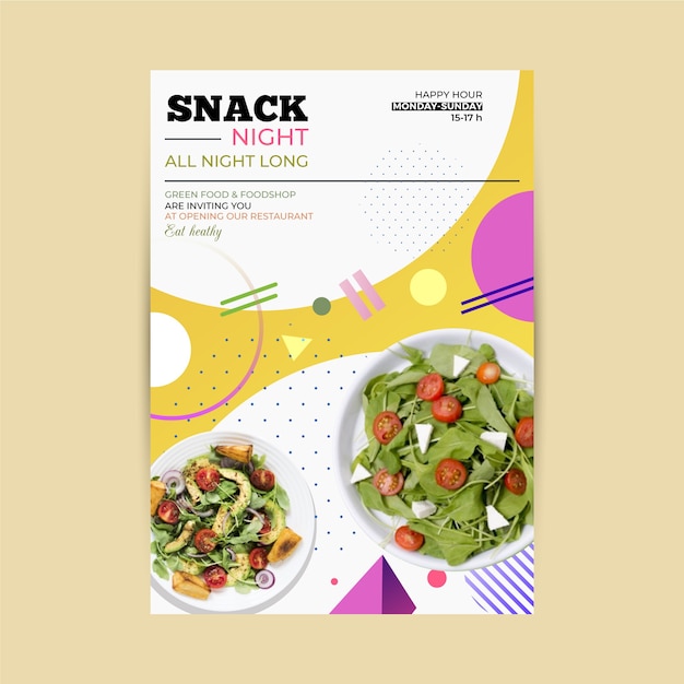 Healthy food restaurant flyer