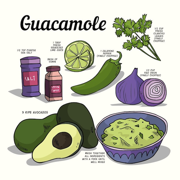 Free Vector healthy recipe concept