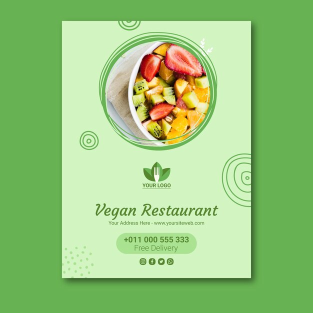 Healthy restaurant poster