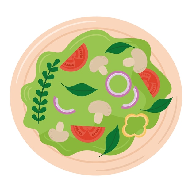 Free Vector healthy salad illustration