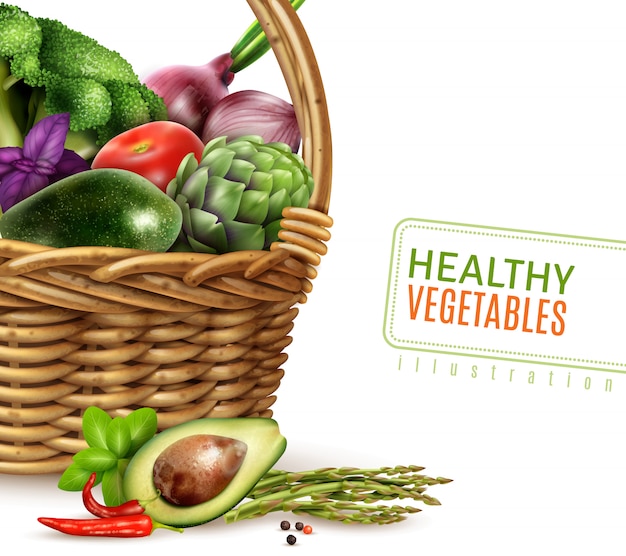 Healthy Vegetables In Basket