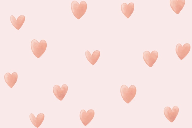 Free Vector heart background desktop wallpaper, cute vector