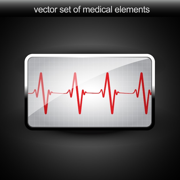 Free Vector heart beat graph