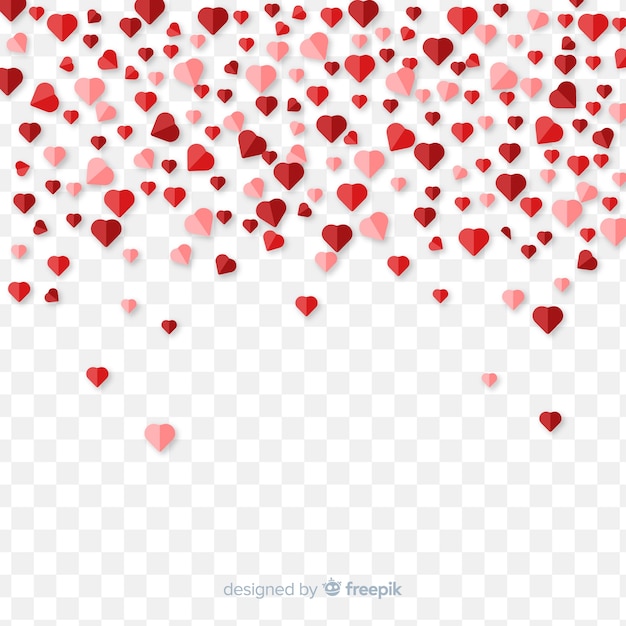 Free Vector heart confetti background