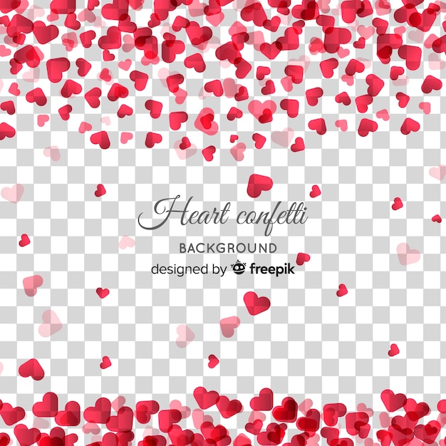 Heart confetti background