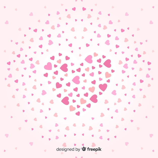 Heart confetti background