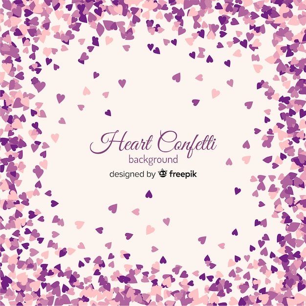 Free Vector heart confetti background