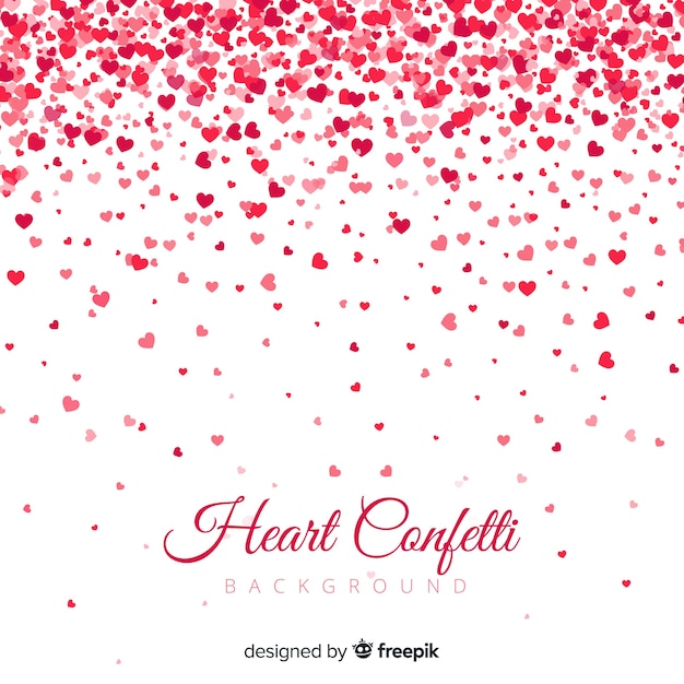 Free Vector heart confetti background