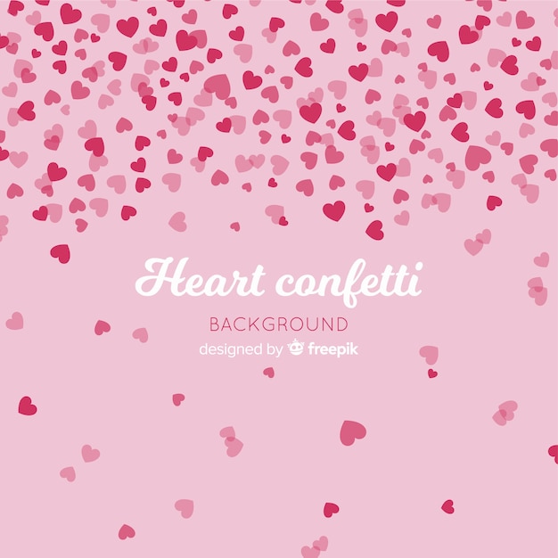 Heart confetti background