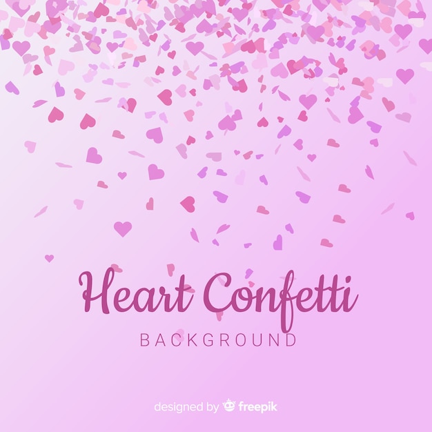 Free Vector heart confetti background