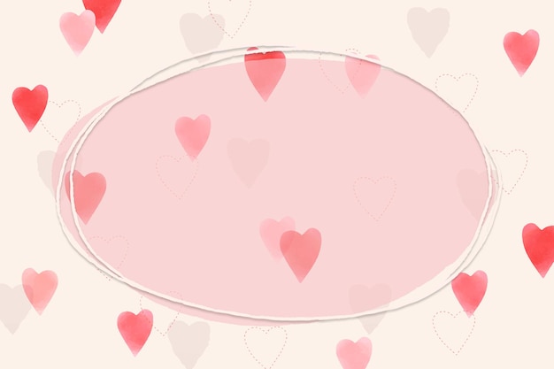 Free Vector heart decorated frame  for valentine's day