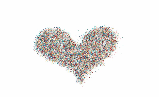 Free Vector heart particle icon love symbol. valentine's day sign vector graphic.