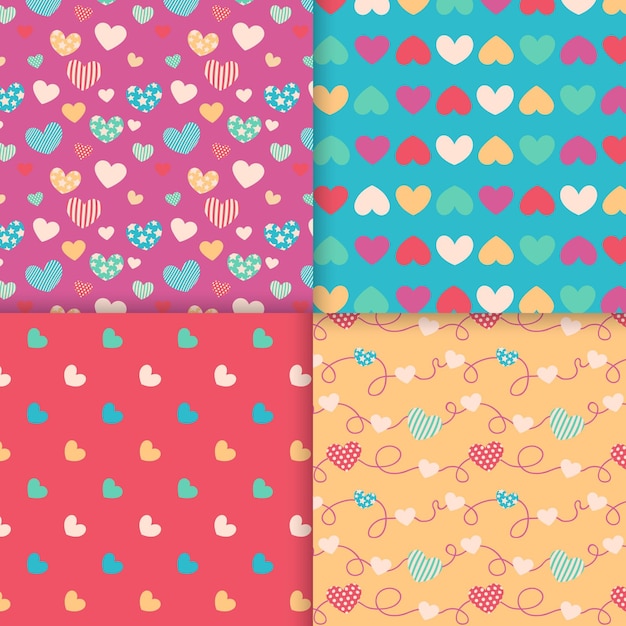 Heart pattern collection theme