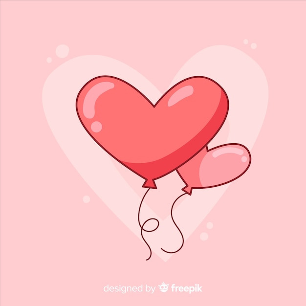 Heart shaped balloon background