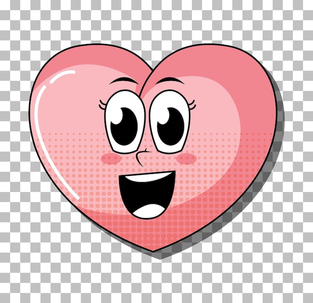 Heart with face expression