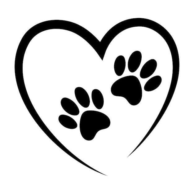 Heart With Paw Prints