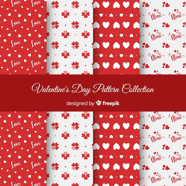 Hearts and dots valentine patterns