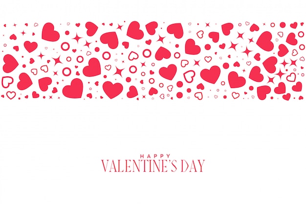 Free Vector hearts pattern background for valentines day