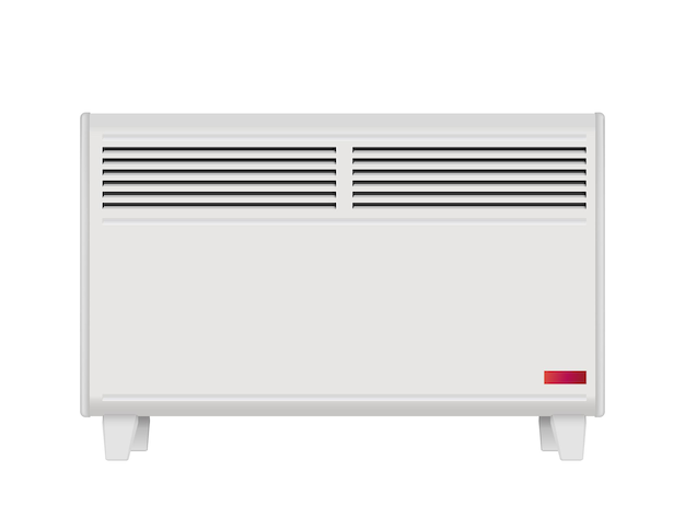 Free Vector heaters realistic composition with isolated image of convector radiator on blank background vector illustration