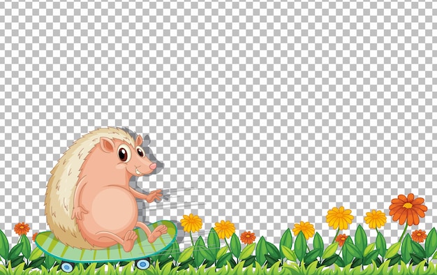 Free Vector hedgehog cartoon character on transparent background