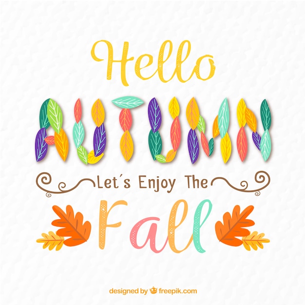 Free Vector hello autumn background