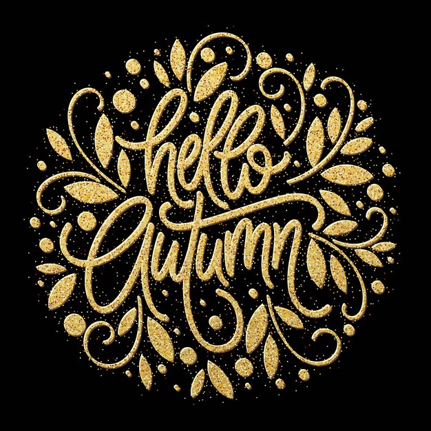 Hello autumn card