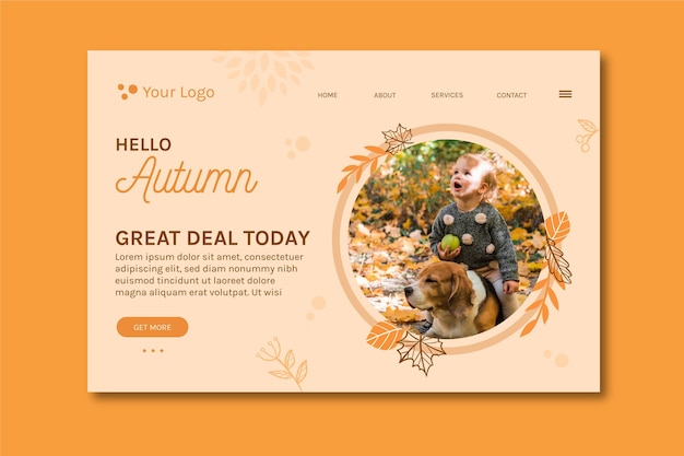 Hello autumn landing page