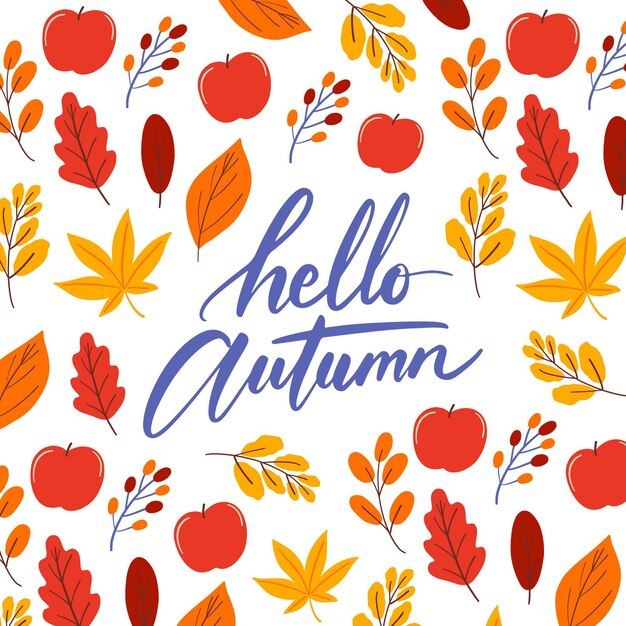 Hello autumn - lettering