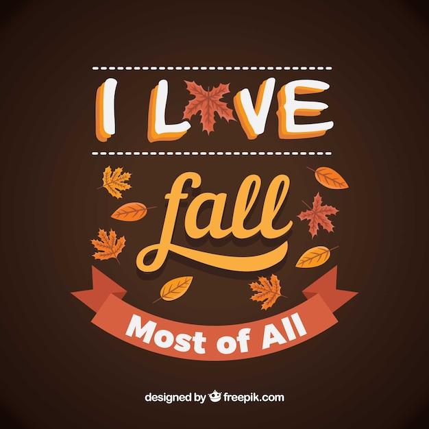 Free Vector hello autumn, nice lettering