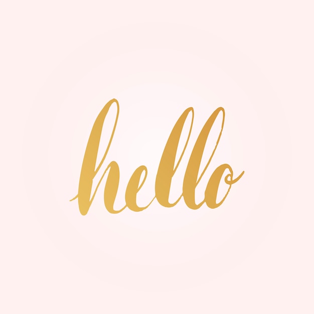 Hello greeting typography style vector