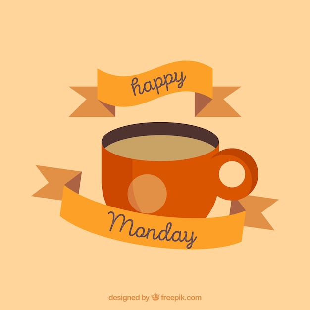 Hello monday with a cup of coffee