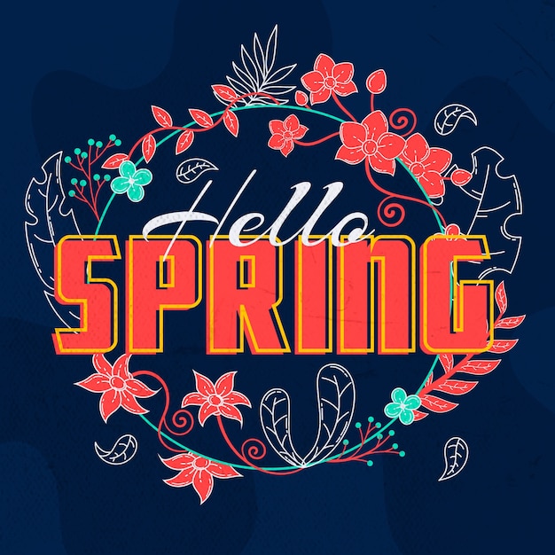 Hello spring artistic concept