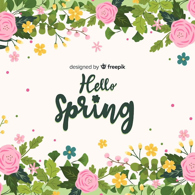 Hello spring background