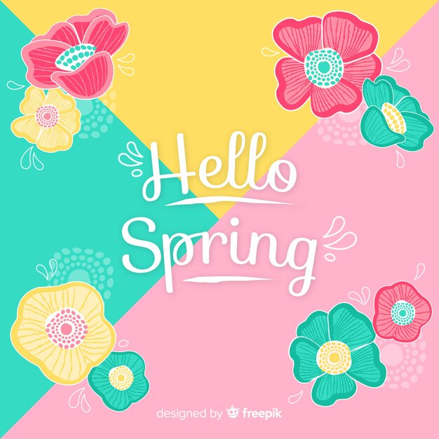 Hello spring background