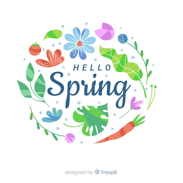 Hello spring background