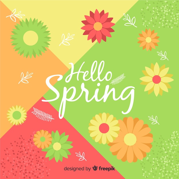 Hello spring background