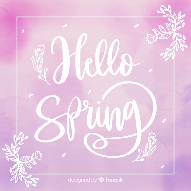 Free Vector hello spring background