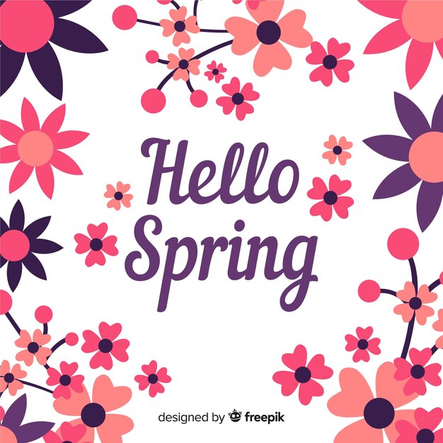 Hello spring background