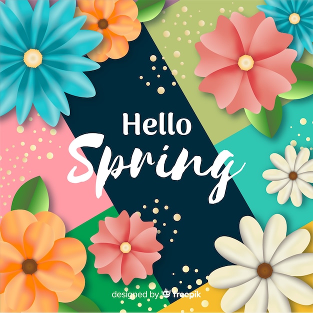 Hello spring background