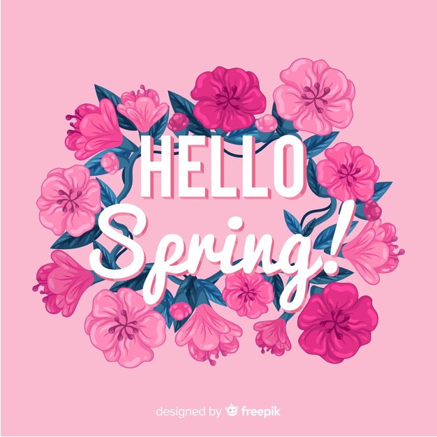 Hello spring background