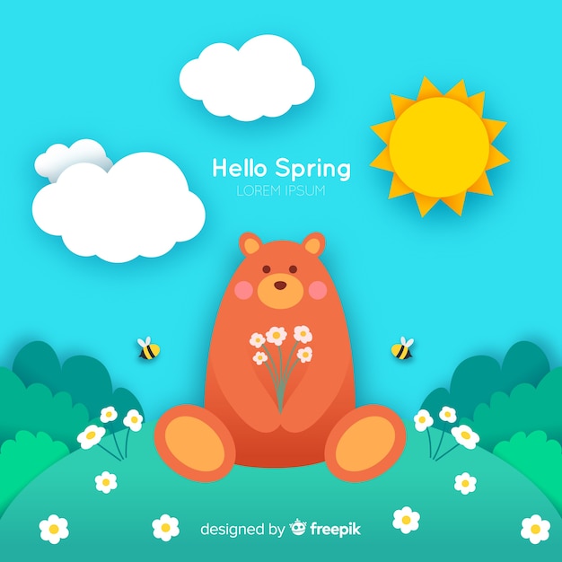 Hello spring background