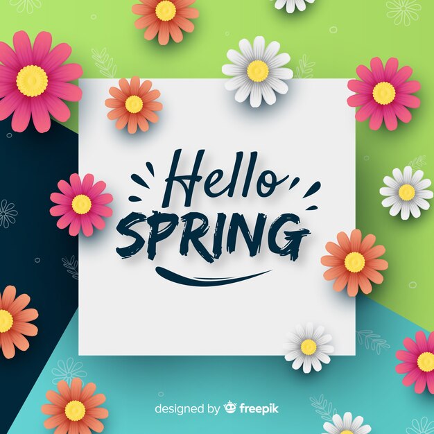 Hello spring background