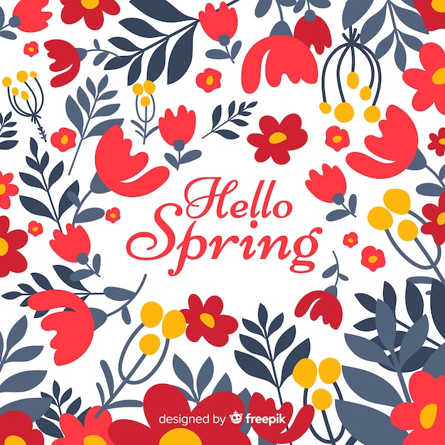 Hello spring background