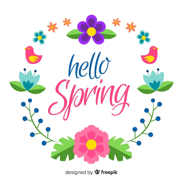 Hello spring background