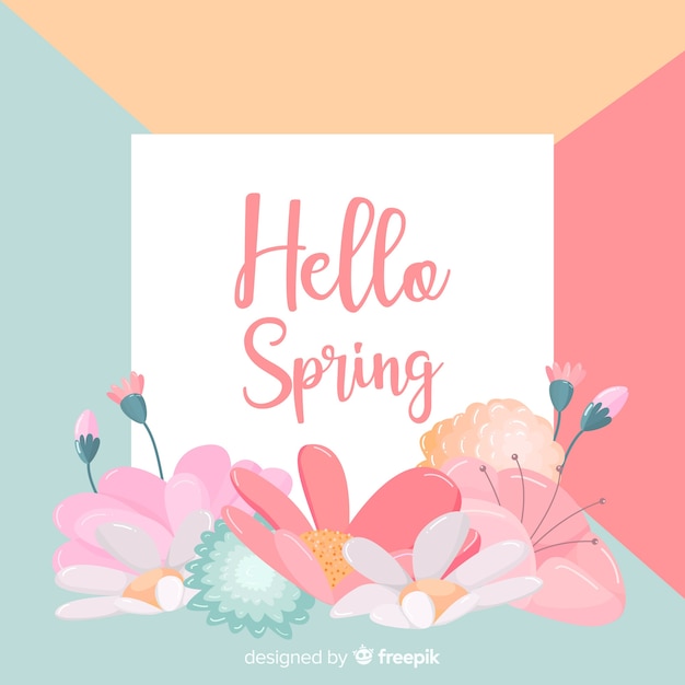 Hello spring background