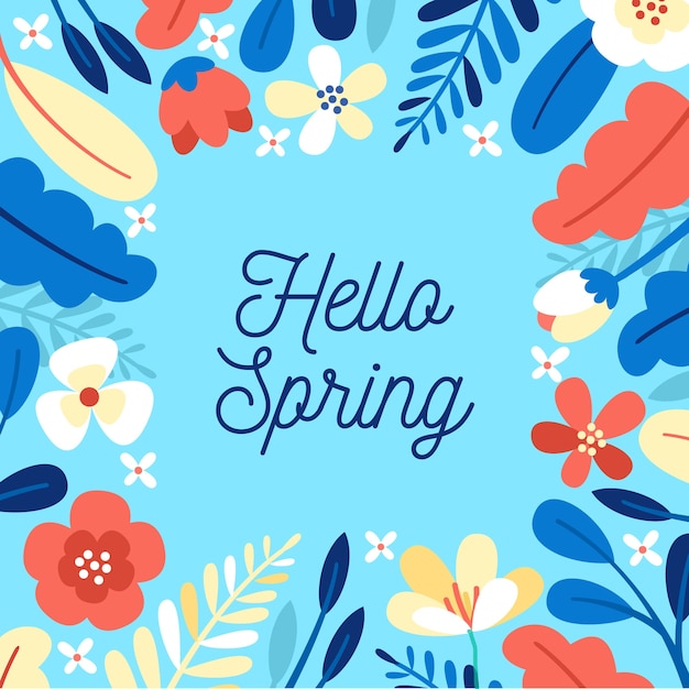 Hello spring colorful theme